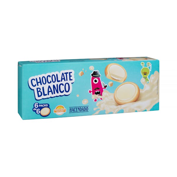 Galletas con chocolate blanco Hacendado mercadona