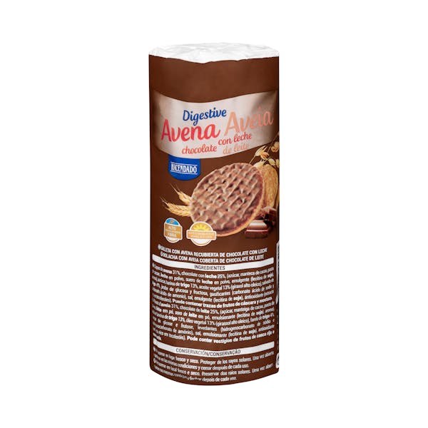 Galletas Digestive avena chocolate con leche Hacendado mercadona