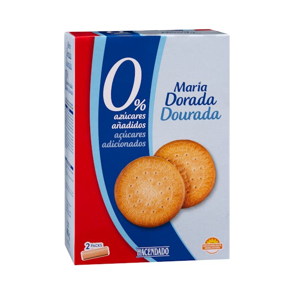 Galletas María dorada Hacendado 0% azúcares añadidos mercadona