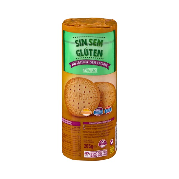 Galletas María sin gluten y sin lactosa Hacendado mercadona