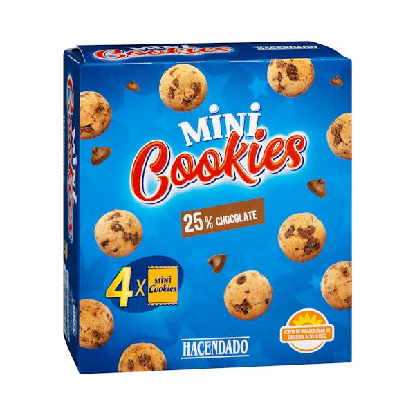 Galletas mini cookies Hacendado mercadona