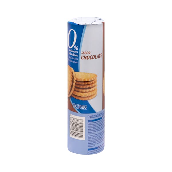 Galletas rellenas de chocolate Hacendado 0% azúcares añadidos mercadona