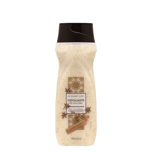 Gel de baño exfoliante Té Chai Deliplus piel normal mercadona