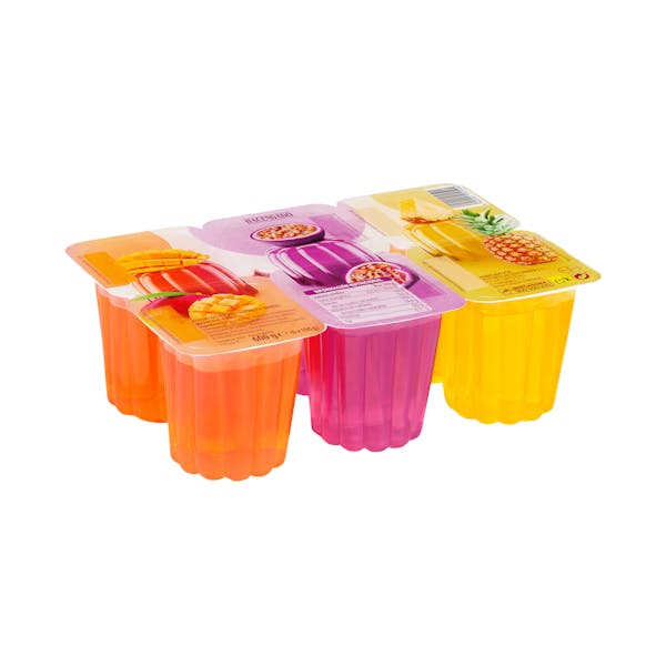 Gelatina sabores mango, maracuyá y piña Hacendado mercadona