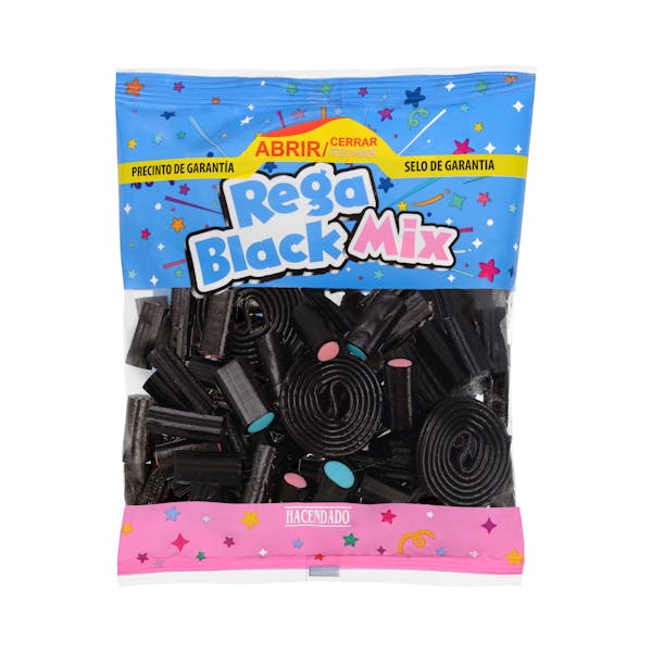 Golosinas Rega Black Mix Hacendado mercadona
