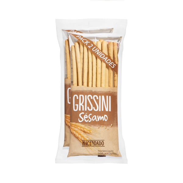 Grissini palitos de pan con sésamo Hacendado mercadona