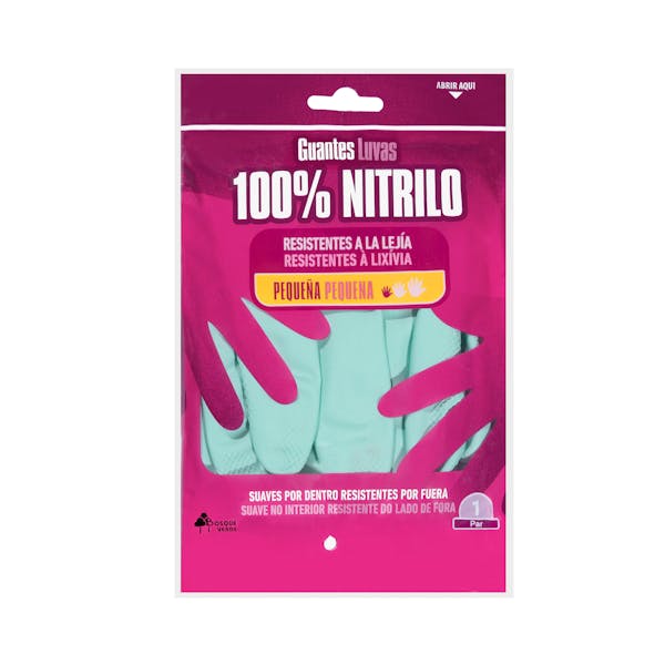 Guantes 100% nitrilo Bosque Verde talla pequeña mercadona