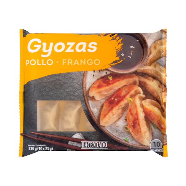 Gyozas de pollo y verduras Hacendado congeladas mercadona