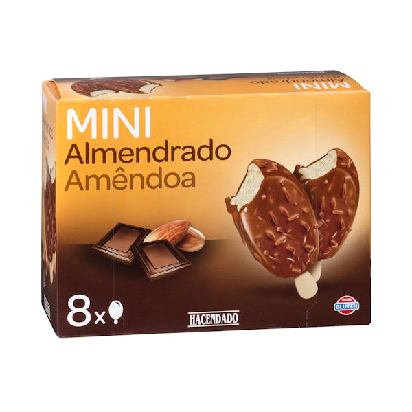 Helado mini bombón almendrado Hacendado mercadona