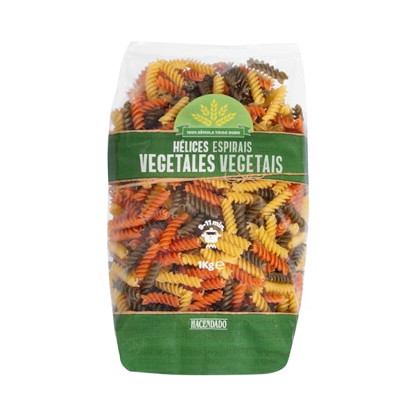 Hélices con vegetales Hacendado mercadona