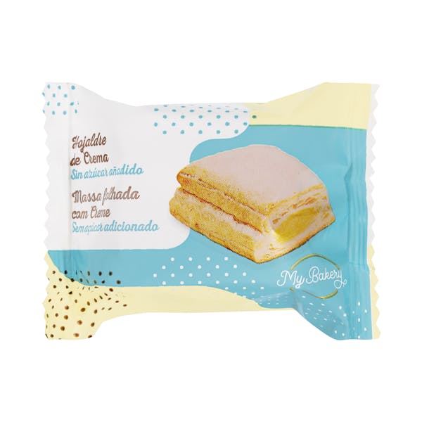 Hojaldre relleno de crema Hacendado sin azúcar añadido mercadona