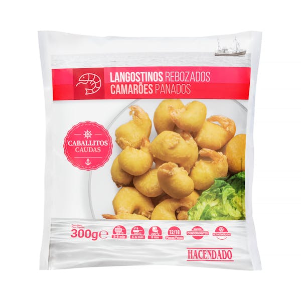 Langostino caballitos rebozados Hacendado ultracongelados mercadona