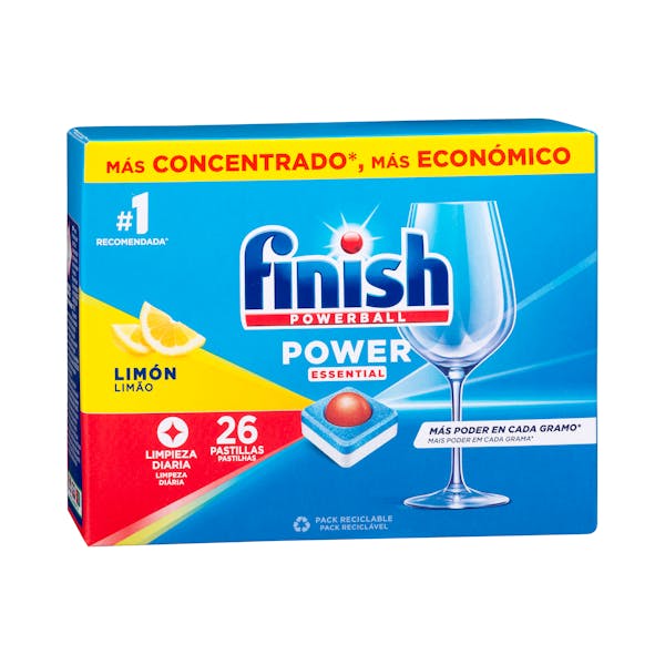 Lavavajillas Power Essential limón Finish en pastillas mercadona
