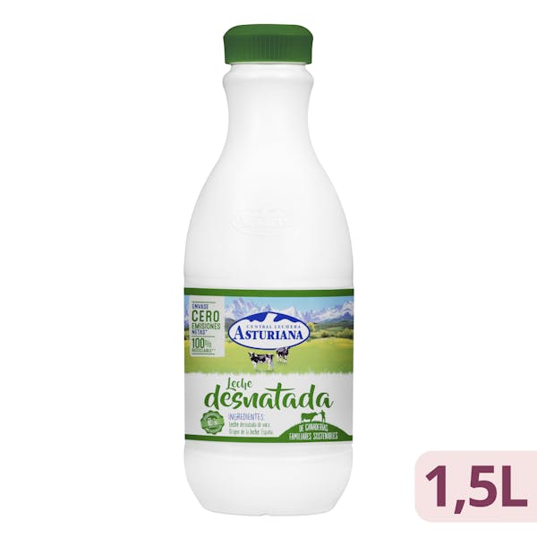 Leche desnatada Asturiana mercadona