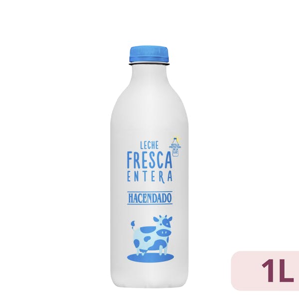 Leche entera fresca Hacendado mercadona
