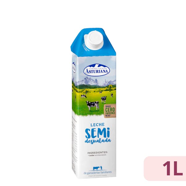 Leche semidesnatada Asturiana mercadona