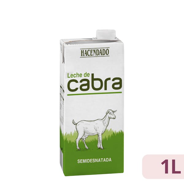Leche semidesnatada de cabra Hacendado mercadona