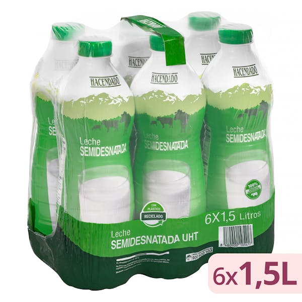 Leche semidesnatada Hacendado mercadona