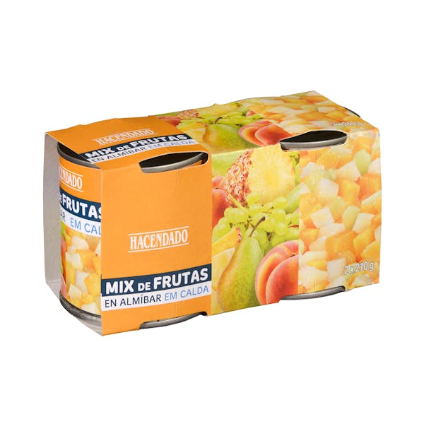Macedonia mix de frutas en almíbar Hacendado mercadona