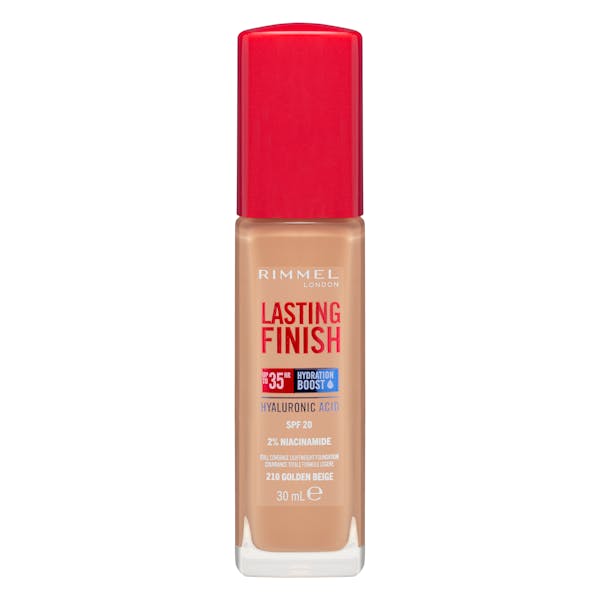 Maquillaje fluido Lasting Finish Rimmel London 210 Golden beige mercadona