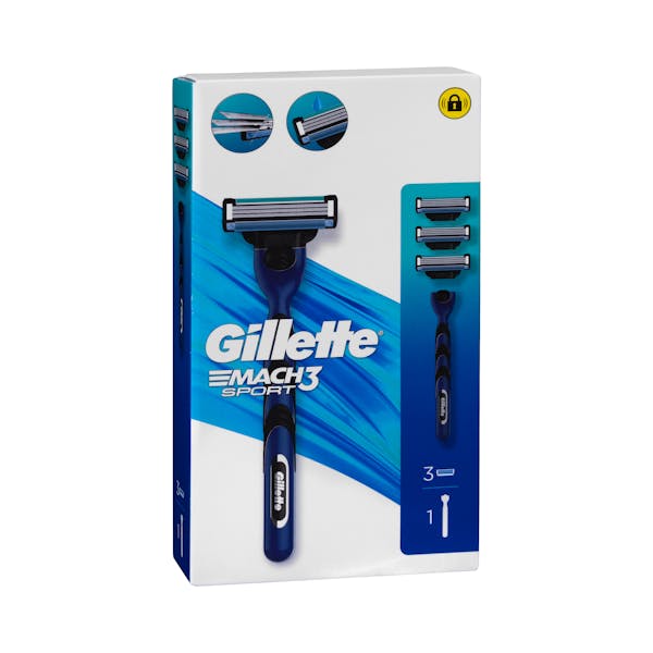 Maquinilla de afeitar recargable Gillette Mach Sport 3 hojas mercadona
