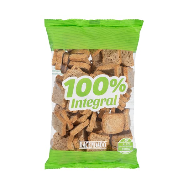Mini biscotes 100% integral Hacendado de trigo con sésamo mercadona