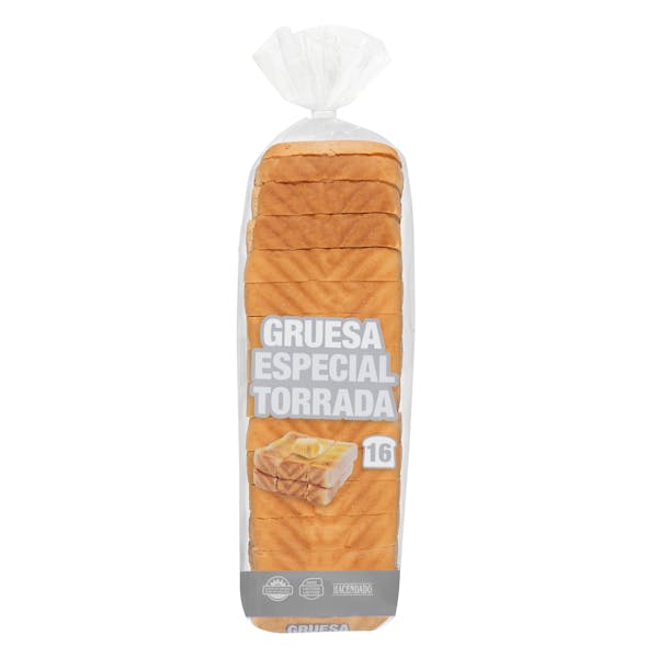 Pan de molde blanco rebanada gruesa Hacendado mercadona