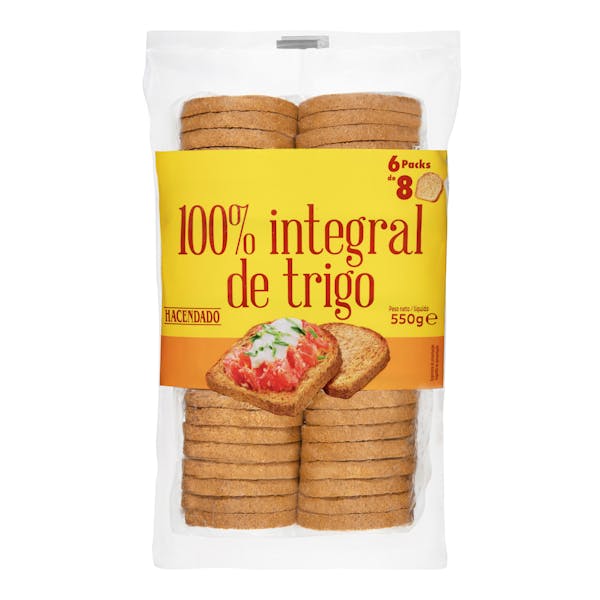 Pan tostado 100% integral mercadona