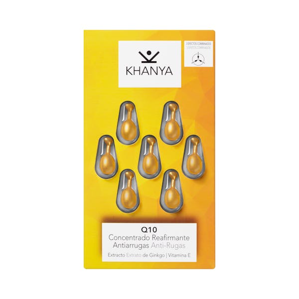 Perlas faciales Q10 Khanya concentrado reafirmante antiarrugas mercadona