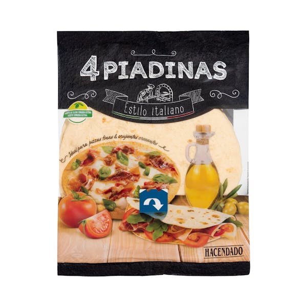 Piadinas pan estilo italiano Hacendado mercadona