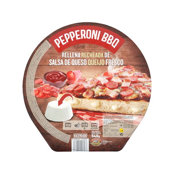 Pizza Pepperoni barbacoa Hacendado ultracongelada mercadona