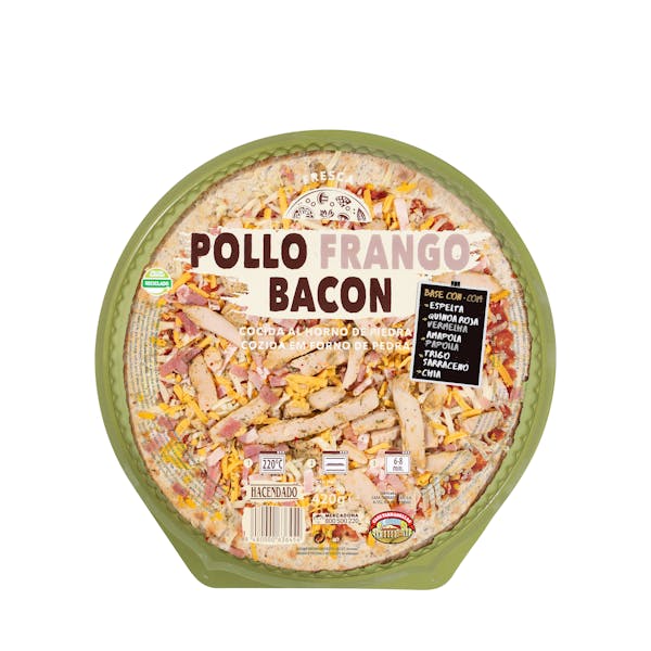 Pizza pollo y bacón Hacendado mercadona