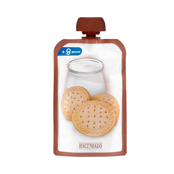Postre lácteo infantil de galleta Hacendado +8 meses mercadona