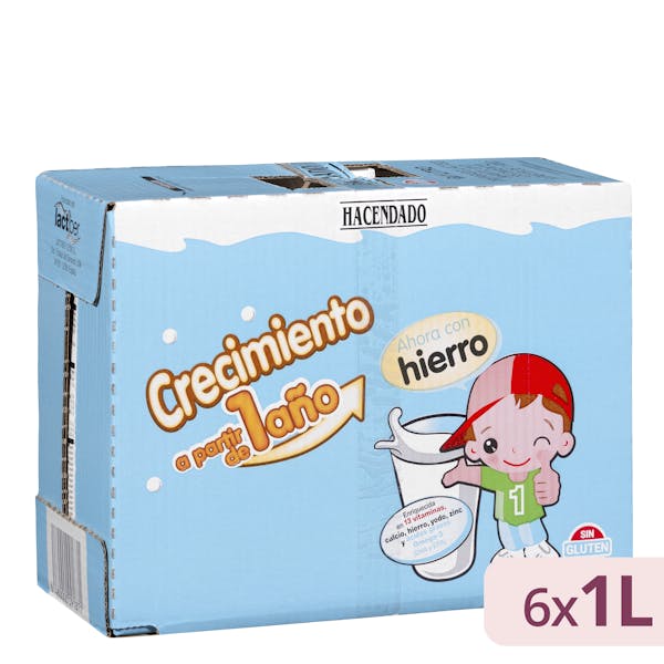 Preparado lácteo crecimiento +1 año Hacendado mercadona
