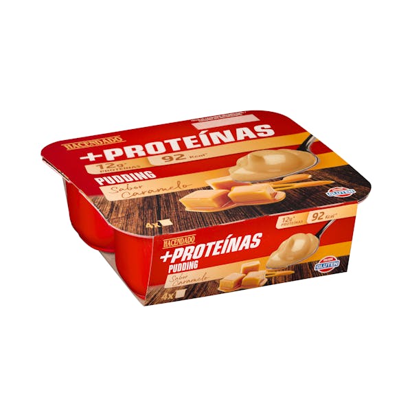 Pudding sabor caramelo +Proteínas Hacendado 12 g proteínas mercadona