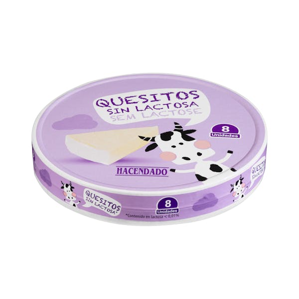 Queso en porciones sin lactosa Hacendado mercadona