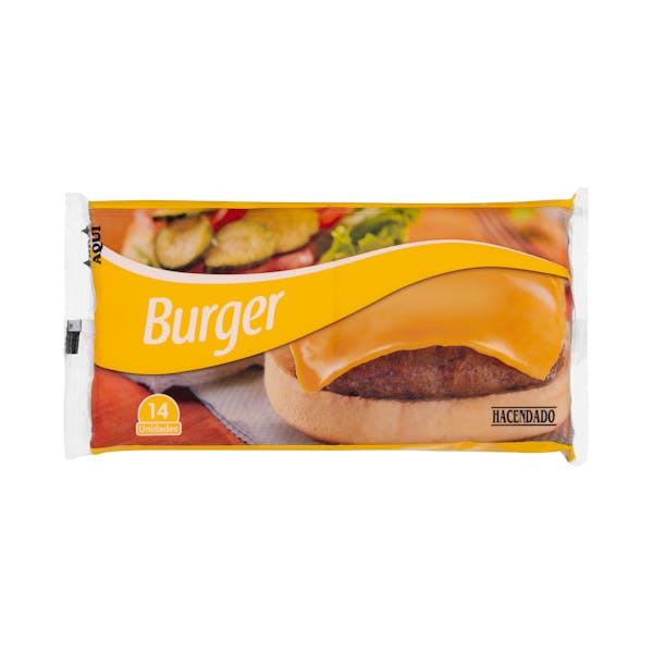 Queso lonchas fundido burger mezcla Hacendado mercadona