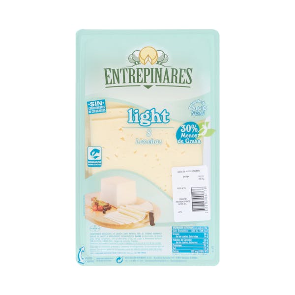 Queso lonchas light mezcla Entrepinares mercadona