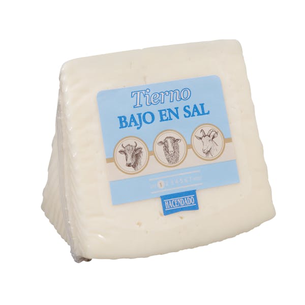 Queso tierno bajo en sal mezcla Hacendado mercadona