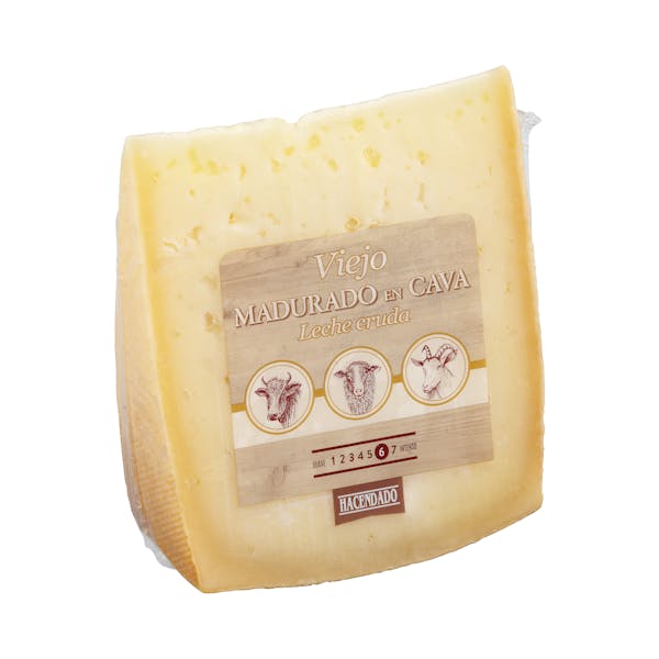 Queso viejo madurado en cava mezcla Hacendado mercadona
