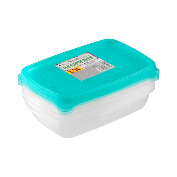 Recipiente de Plástico Rectangular 1,3L Bosque Verde mercadona