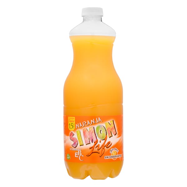 Refresco de naranja Simon Life sin gas mercadona