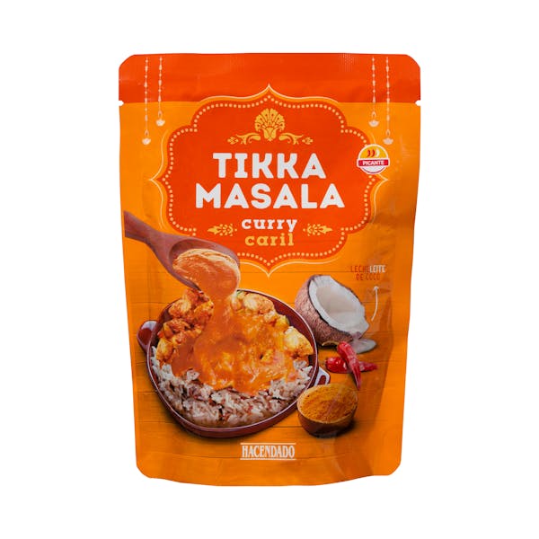 Salsa curry Tikka Masala Hacendado picante mercadona