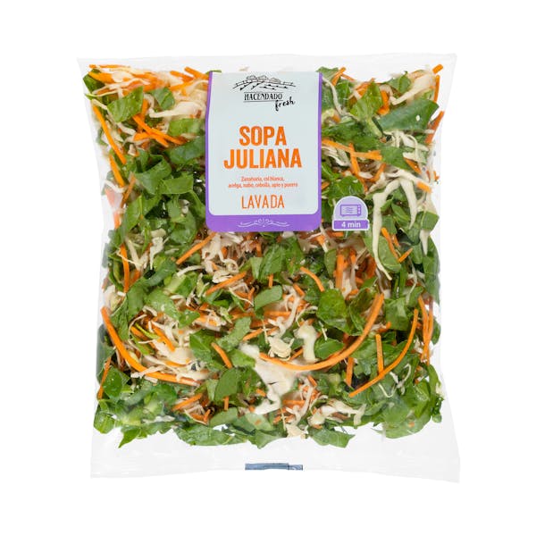 Sopa juliana para microondas mercadona
