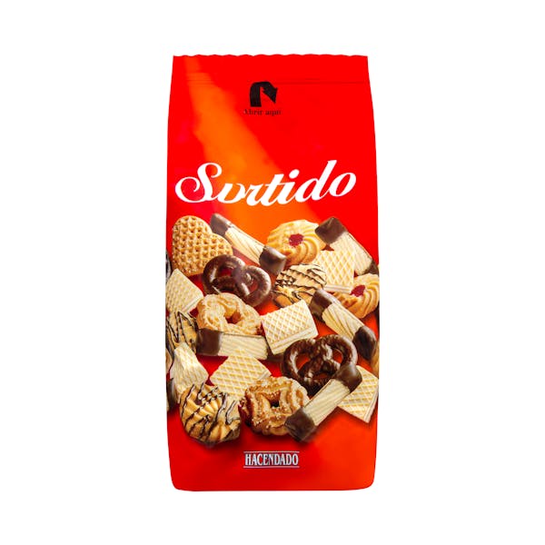Surtido de galletas y barquillos Hacendado mercadona