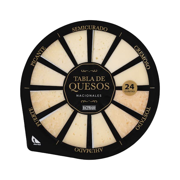 Tabla de quesos nacionales Hacendado mercadona