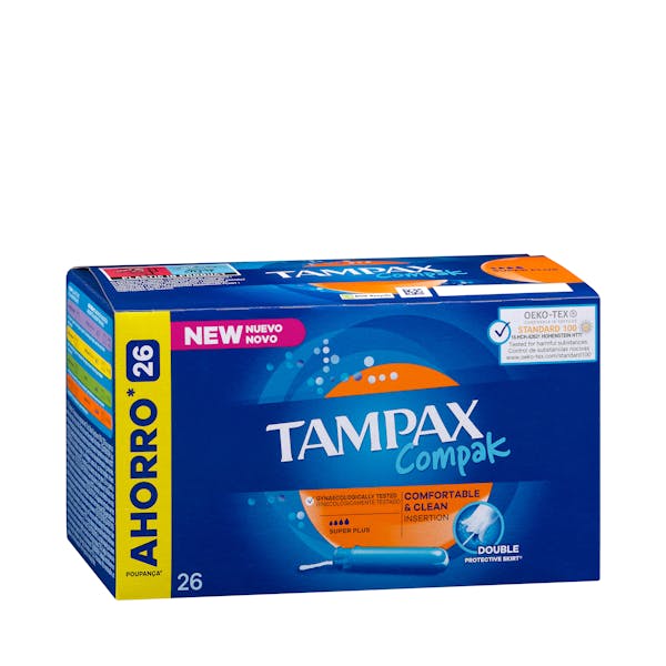 Tampones super plus Tampax Compak con aplicador mercadona