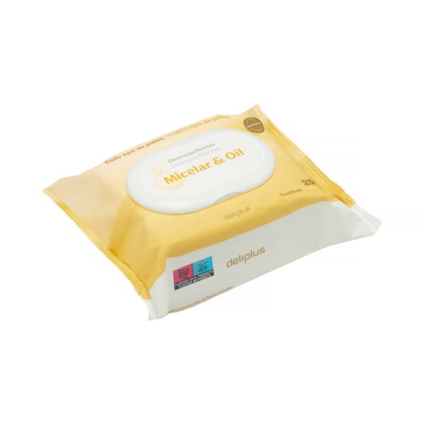 Toallitas desmaquillantes Micelar & Oil Deliplus para todo tipo de pieles mercadona