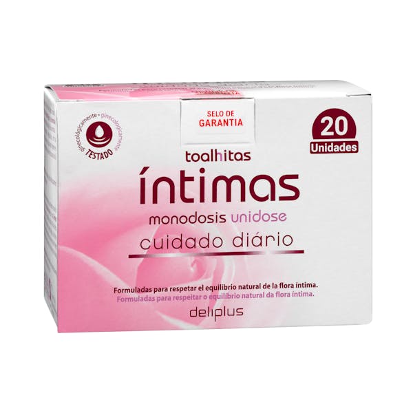 Toallitas íntimas cuidado diario Deliplus monodosis mercadona