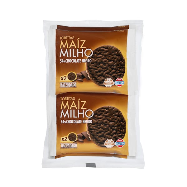 Tortitas de maíz con chocolate Hacendado mercadona